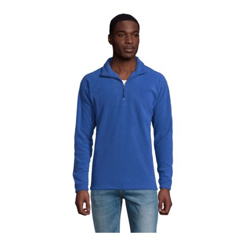 Ness Fleece-Sweatshirt mit Viertelreißverschluss königsblau | S
