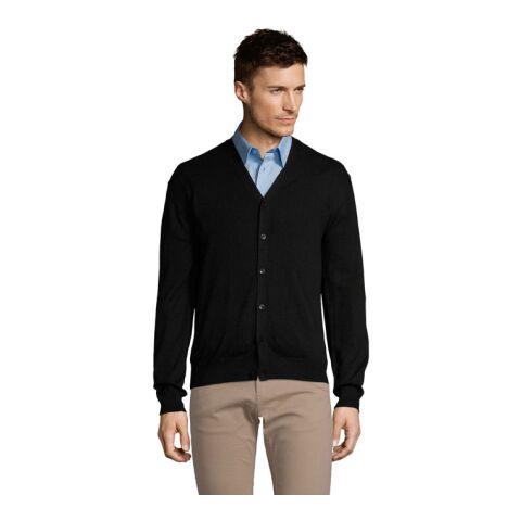 Golden Herren-Strickjacke mit V-Ausschnitt schwarz | XXL
