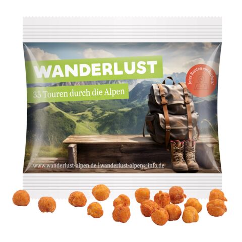 Werbeartikel Fussball-Design Snack Miditüte – weiss – mit Logo bedruckt
