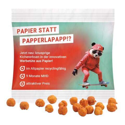 Werbeartikel Fussball-Design Snack Miditüte – weiss – mit Logo bedruckt
