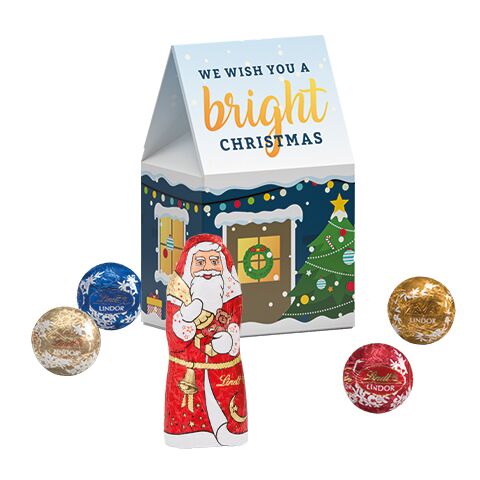 Standbodenbox Lindt Weihnachten weiß | ohne Werbeanbringung