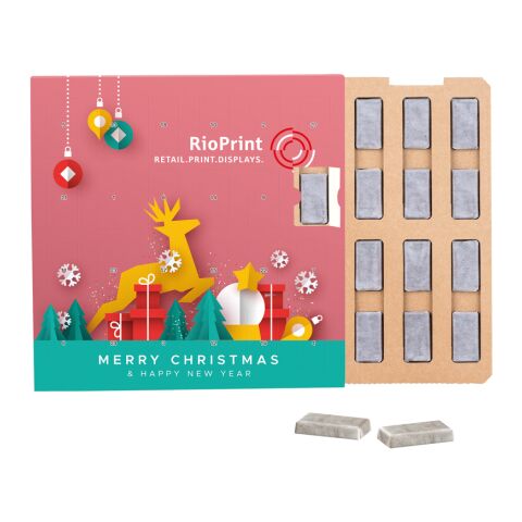 Täfelchen Adventskalender ECO 4c Euroskala | 24 Alpenmilch-Schokotäfelchen