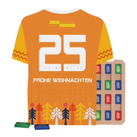 Werbeartikel Täfelchen Adventskalender Trikot ECO – mit Logo bedruckt