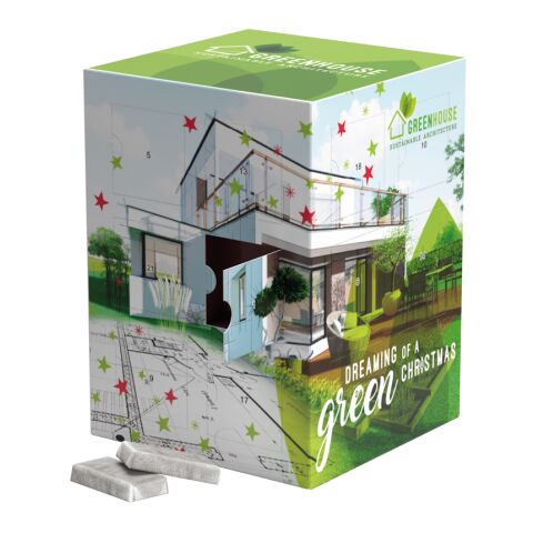 Tower Adventskalender, Vollkartonhülle 4c Euroskala | Alpenmilch-Schokotäfelchen