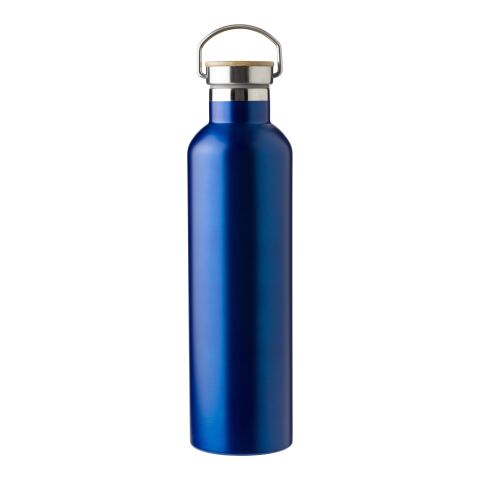 Werbeartikel Doppelwandige Flasche Damien | 1 l – Blau – mit Logo bedruckt