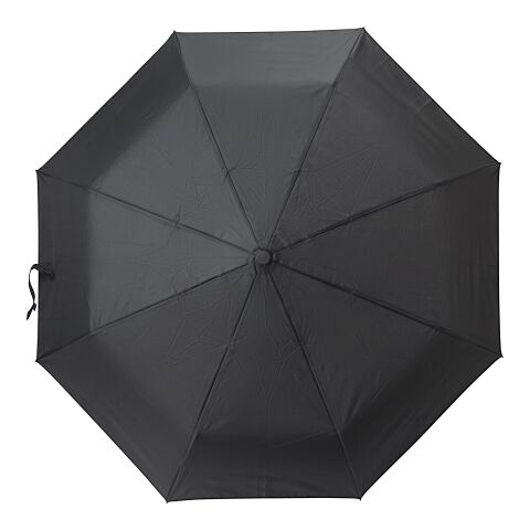 Werbeartikel RPET 190T Regenschirm Kameron – Schwarz – mit Logo bedruckt