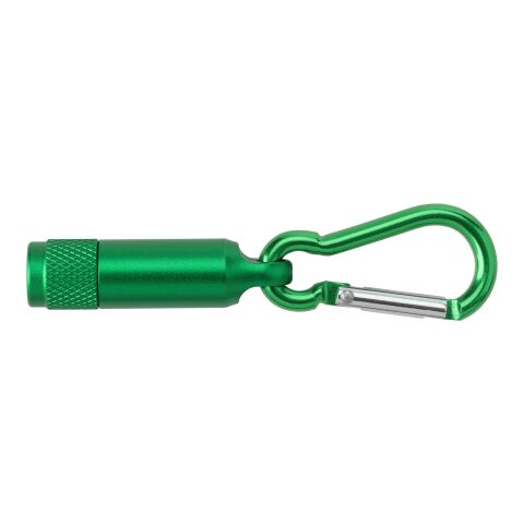 Mini-Taschenlampe aus Aluminium mit Karabiner Grün | ohne Werbeanbringung | Nicht verfügbar | Nicht verfügbar