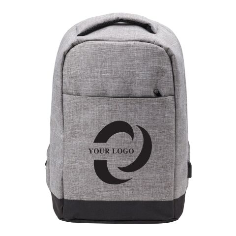 Antidiebstahl Rucksack &#039;Warschau&#039; aus Polyester Hellgrau | ohne Werbeanbringung | Nicht verfügbar | Nicht verfügbar