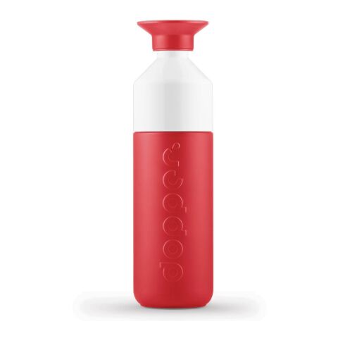 Werbeartikel Edelstahl Isolierflasche 580 ml Dopper Insulated Cradle to Cradle vakuumisoliert BPA-frei – korallenrot – mit Logo bedruckt