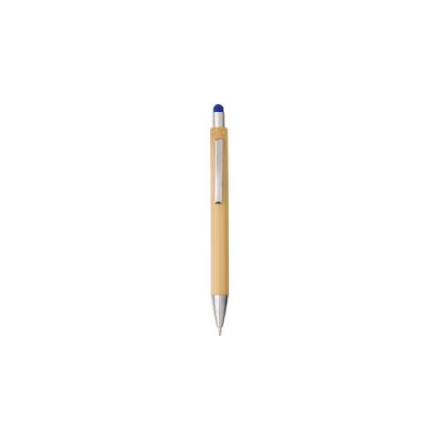 Kugelschreiber aus Bambus mit Touchpen Blau | ohne Werbeanbringung | Nicht verfügbar | Nicht verfügbar
