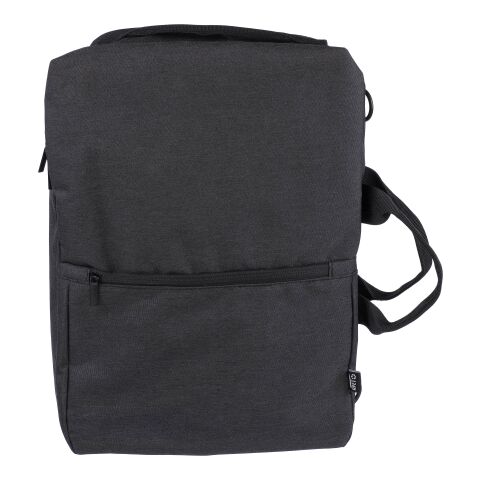rPET Polyester (300D) Rucksack Mallory Schwarz | ohne Werbeanbringung | Nicht verfügbar | Nicht verfügbar