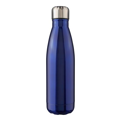 Nachhaltiger Werbeartikel Cliff 650 ml Trinkflasche aus recyceltem 304 Edelstahl einwandig & leicht mit Schraubverschluss & Geschenkbox – Blau – mit