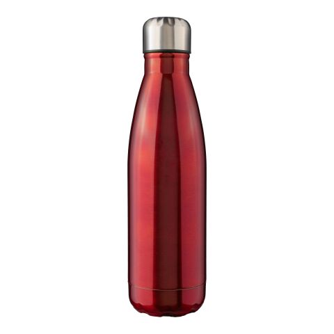 Nachhaltiger Werbeartikel Cliff 650 ml Trinkflasche aus recyceltem 304 Edelstahl einwandig & leicht mit Schraubverschluss & Geschenkbox – Rot – mit