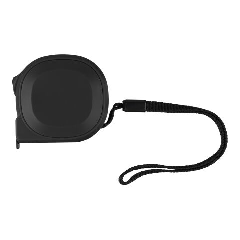 Werbeartikel ABS-Massband Dorothy – schwarz – mit Logo bedruckt