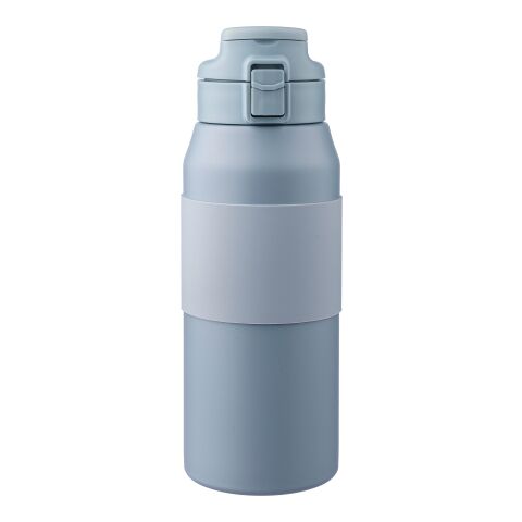 Werbeartikel Doppelwandige Edelstahl-Trinkflasche 800 ml Katie – pastellblau – mit Logo bedruckt