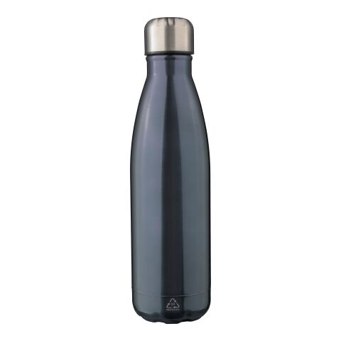 Werbeartikel Doppelwandige Edelstahlflasche 500 ml Clifford aus recyceltem Stahl – grau – mit Logo bedruckt