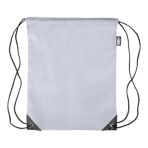 rPET 210D Polyester Rucksack mit Kordelzug Calix Grau | ohne Werbeanbringung | Nicht verfügbar | Nicht verfügbar