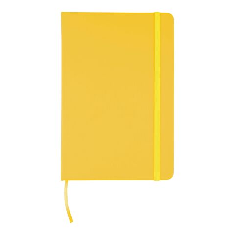 Nachhaltiger Werbeartikel rPET-Notizbuch (A5) Eamon – Gelb – mit Logo bedruckt
