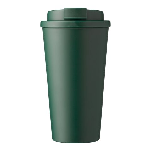 Werbeartikel 475 ml Coffee-to-go-Becher Mackenzie aus PP mit auslaufsicherem Schraubdeckel & Trinkverschluss – Grün – mit Logo bedruckt