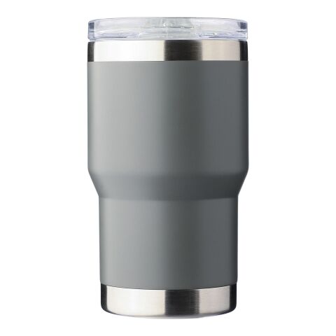 Werbeartikel Ayen 350 ml Kaffeebecher Reisebecher aus Recycling-Edelstahl mit Keramik-Innenbeschichtung & Box – Grau – mit Logo bedruckt