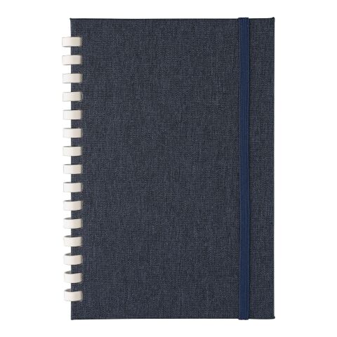 Nachhaltiger Werbeartikel rPET-Notizbuch (A5) Ilias – Blau – mit Logo bedruckt