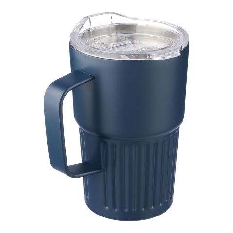 Recycelter Edelstahl-Reisebecher mit doppelter Wand (450 ml) von Calo beige | ohne Werbeanbringung | Nicht verfügbar | Nicht verfügbar