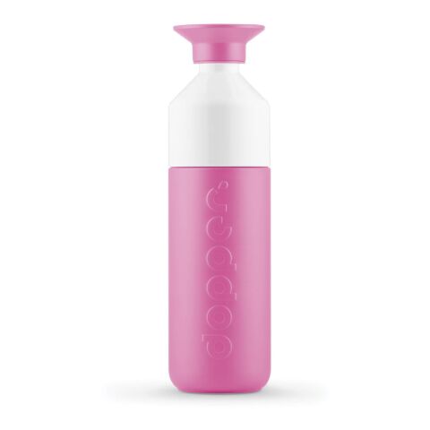 Werbeartikel Dopper insulated (580 ml) + Flip Straw – Pelican Pink – mit Logo bedruckt