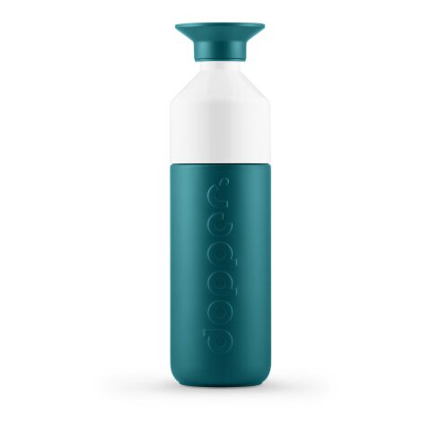 Werbeartikel Dopper insulated (580 ml) + Flip Straw – Green Lagoon – mit Logo bedruckt