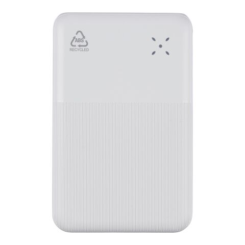Recycelte ABS-Powerbank Rayen Weiß | ohne Werbeanbringung