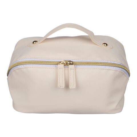 Recycelte PU-Kulturtasche Alon beige | ohne Werbeanbringung | Nicht verfügbar | Nicht verfügbar