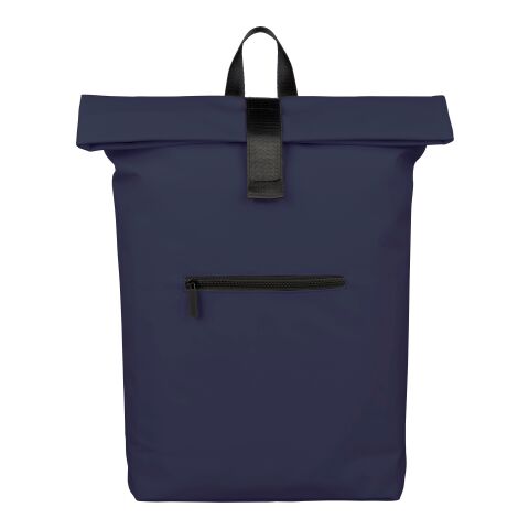 Recycelter PU-Rucksack Naiya Blau | ohne Werbeanbringung