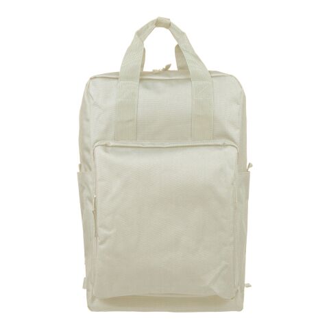 Rucksack aus recyceltem (900D) Polyester Amalia beige | ohne Werbeanbringung