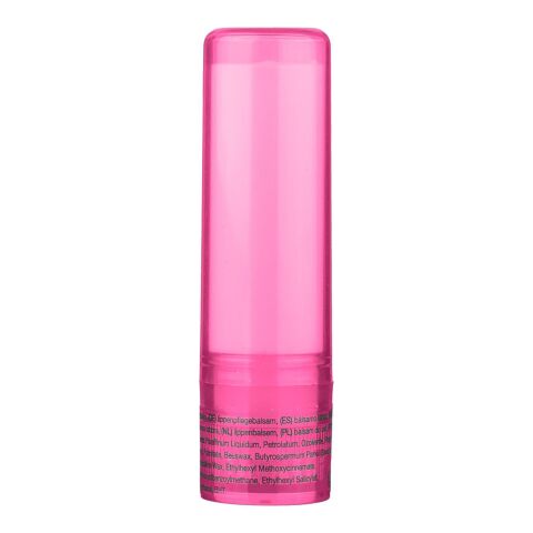 Werbeartikel Lippenbalsam 'Basic' mit Lichtschutzfaktor 15 – Rosa – mit Logo bedruckt