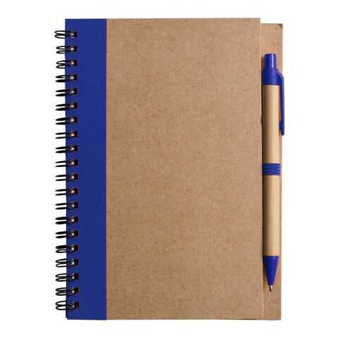 Nachhaltiger Werbeartikel Notizbuch aus recyceltem Papier Stella – Blau – mit Logo bedruckt