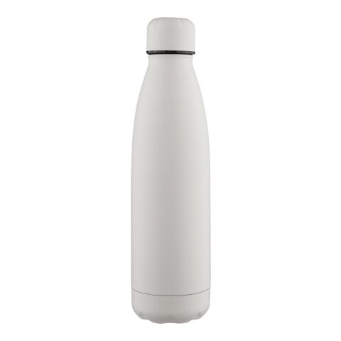 Nachhaltiger Werbeartikel Recycelte doppelwandige Trinkflasche 500 ml Sunny – Weiss – mit Logo bedruckt