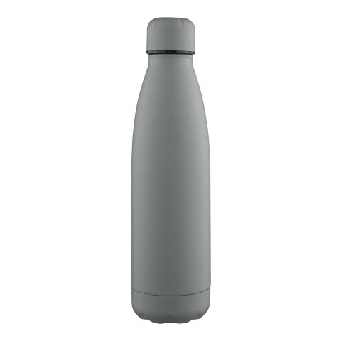Nachhaltiger Werbeartikel Recycelte doppelwandige Trinkflasche 500 ml Sunny – Grau – mit Logo bedruckt
