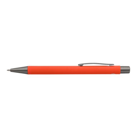 Werbeartikel Aluminium-Kugelschreiber Emmett – Orange – mit Logo bedruckt