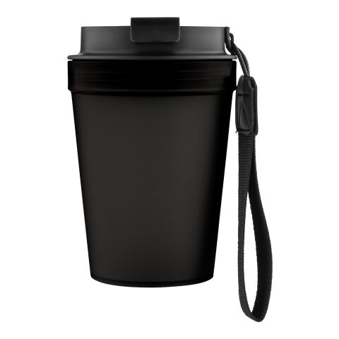 Werbeartikel Reisebecher Lush 350 ml – Schwarz – mit Logo bedruckt