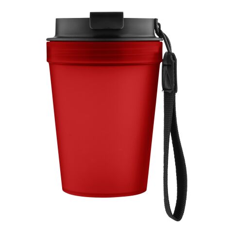 Werbeartikel Reisebecher Lush 350 ml – Rot – mit Logo bedruckt