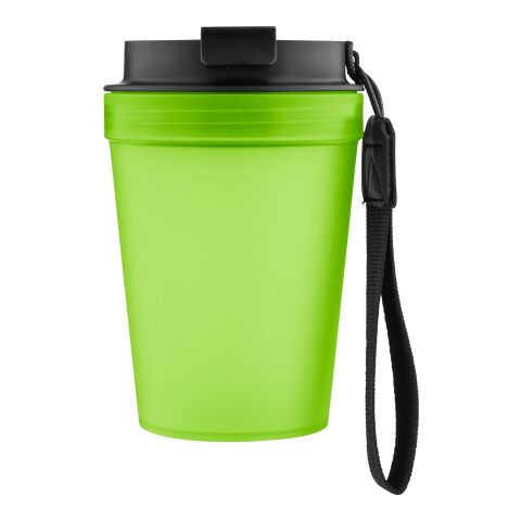 Werbeartikel Reisebecher Lush 350 ml – limone – mit Logo bedruckt