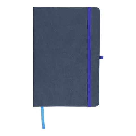 Nachhaltiger Werbeartikel Recyceltes Notizbuch A5 Bloom – Blau – mit Logo bedruckt