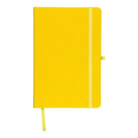 Nachhaltiger Werbeartikel Recyceltes Notizbuch A5 Bloom – Gelb – mit Logo bedruckt
