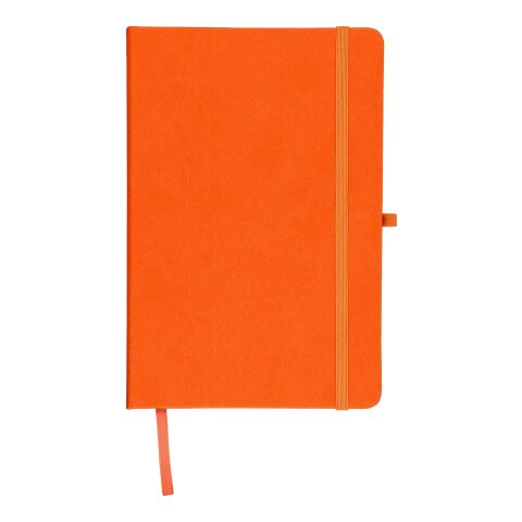 Nachhaltiger Werbeartikel Recyceltes Notizbuch A5 Bloom – Orange – mit Logo bedruckt