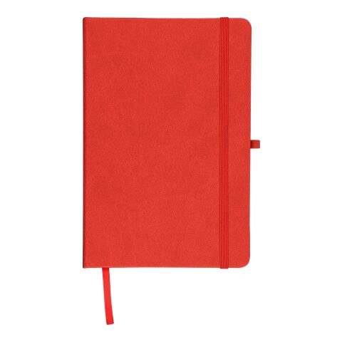 Nachhaltiger Werbeartikel Recyceltes Notizbuch A5 Bloom – Rot – mit Logo bedruckt