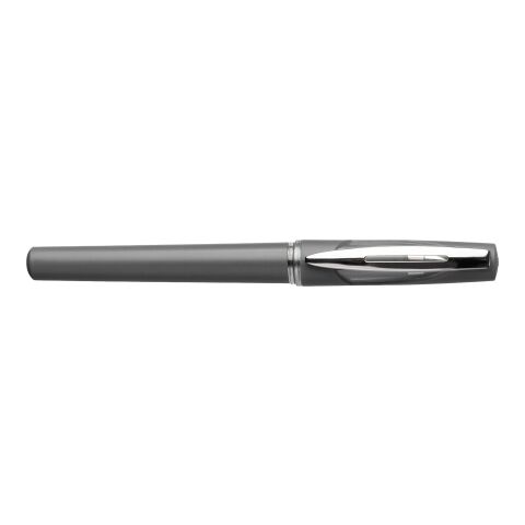 Werbeartikel ABS-Tintenstift Karin – Grau – mit Logo bedruckt