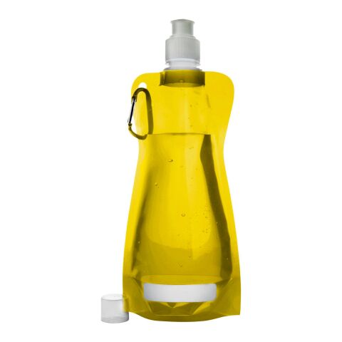Werbeartikel Trinkflasche 'Basic' aus Kunststoff – Gelb – mit Logo bedruckt