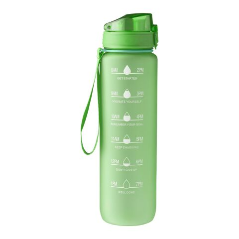 Werbeartikel RPET-Trinkflasche (1000 ml) Brinley – Hellgrün – mit Logo bedruckt