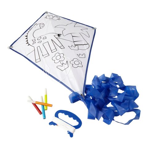 Werbeartikel Drache 'Paint it' aus Polyester – Blau – mit Logo bedruckt