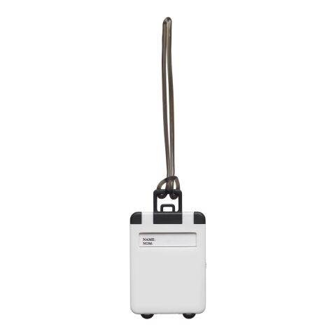 Werbeartikel Kofferanhänger 'Gate' aus Kunststoff – weiss – mit Logo bedruckt