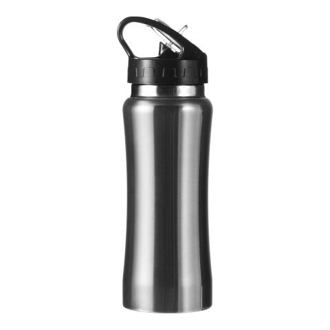 Werbeartikel Glauchau 600ml Edelstahl-Trinkflasche mit Schnellverschluss isoliert & auslaufsicher – Silber – mit Logo bedruckt